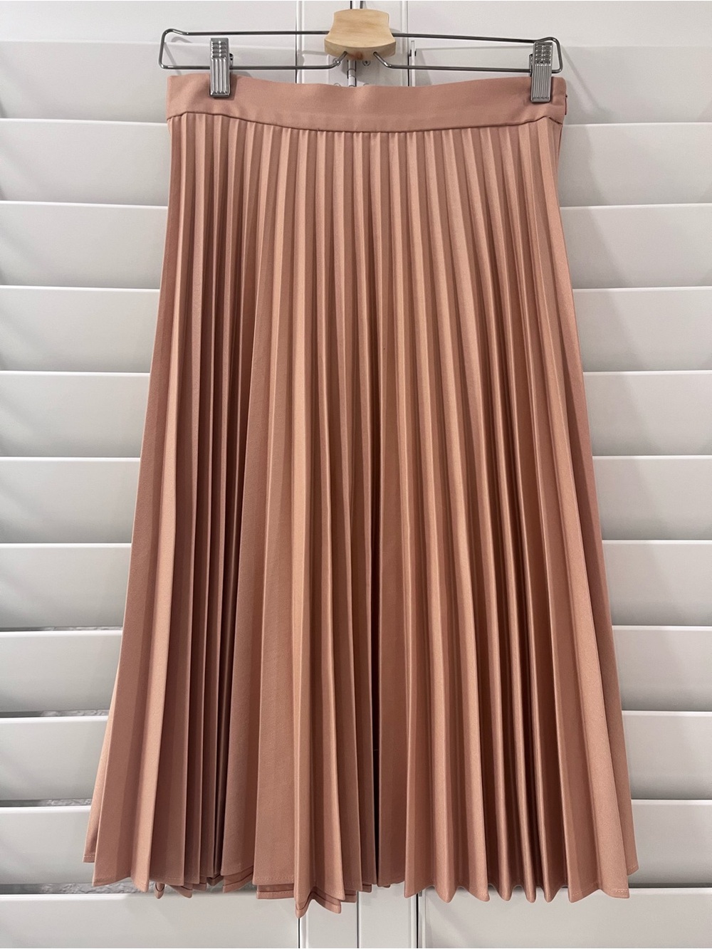 Pleated Midi Skirt  Woman Dusty Rose Zara- Size S
